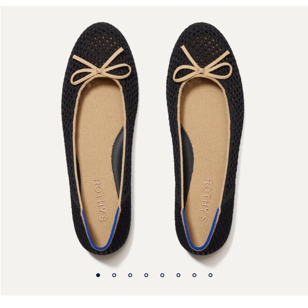 New in box! Rothy's The Ballet Flat in Noir Mesh size 9